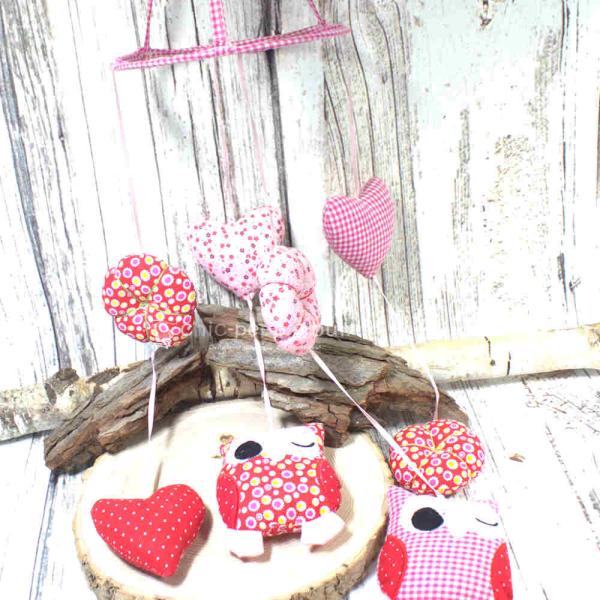 Mbile Stoff mit blume und Herz Mbile Stoff mit blume und Herz