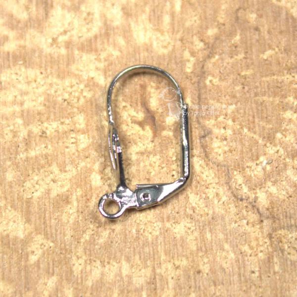 Ohrringe Schneeflocke Weihnachten in rot versilbert