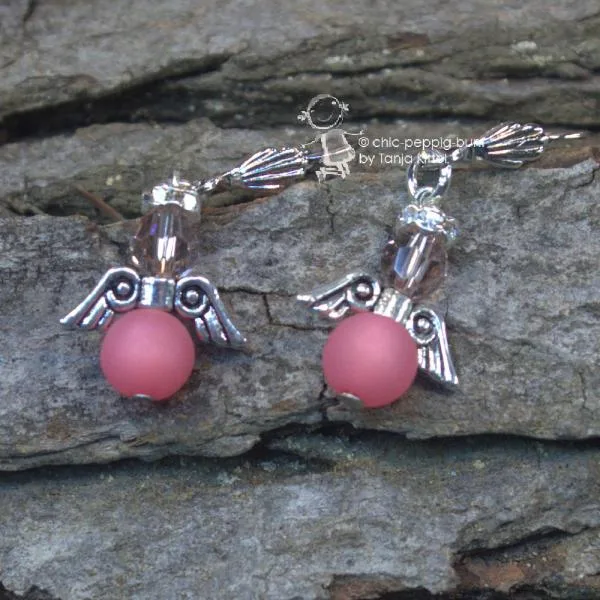 Ohrringe Engel mini - ohrringe engel rosa mini