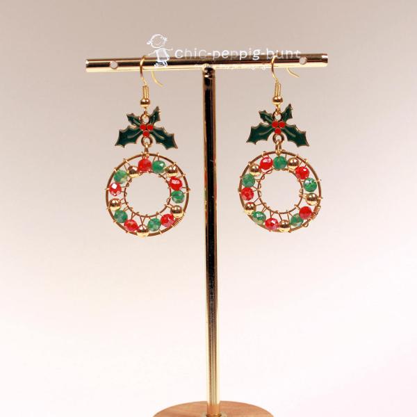 Ohrringe als Hänger Weihnachten kleine glocke vergoldet