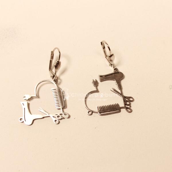 Friseur Schmuck-Set Versilbert – Fön, Kamm & Schere im Set