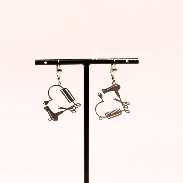 Friseur Schmuck-Set Versilbert – Fön, Kamm & Schere im Set