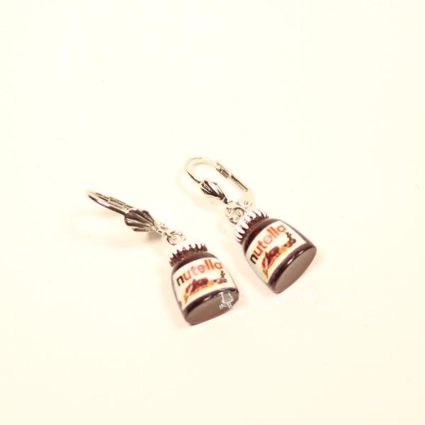 Ohrringe mini Nutella Glas braun