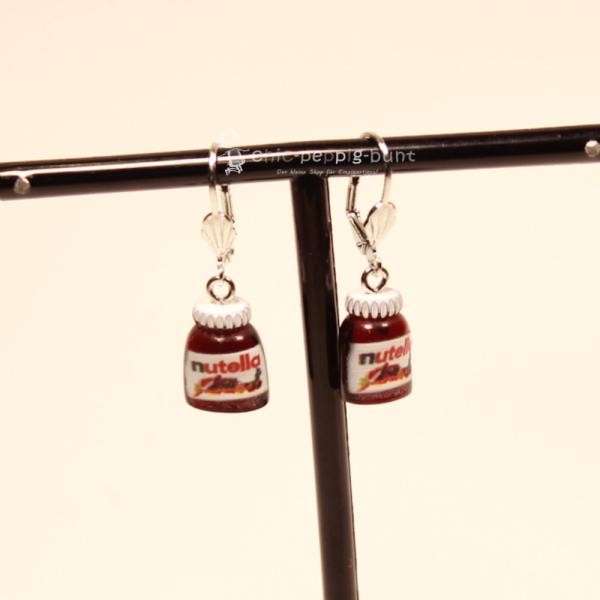 Ohrringe mini Nutella Glas braun