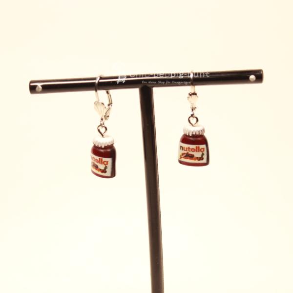 Ohrringe mini Nutella Glas braun