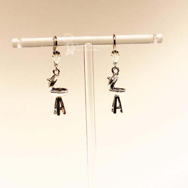 Ohrringe Grill - Kugelgrill versilbert