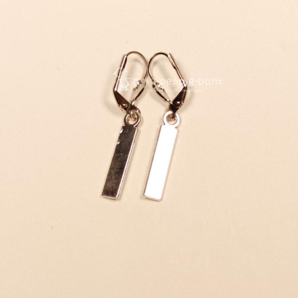 Ohrringe Lineal versilbert