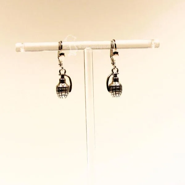 Ohrringe Weihnachten versilbert granat ausgefallenes Motiv - ohrringe modeschmuck versilbert mini granat militaer
