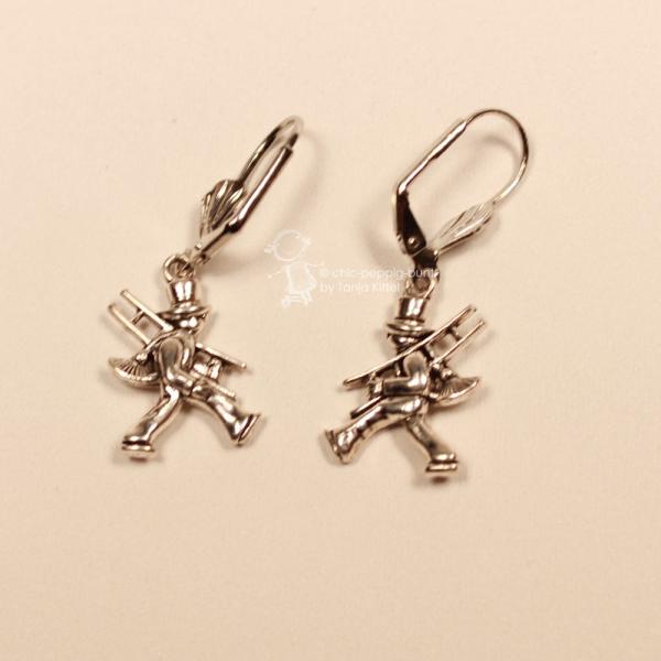 Ohrringe Schornsteinfeger - Kaminkehrer versilbert