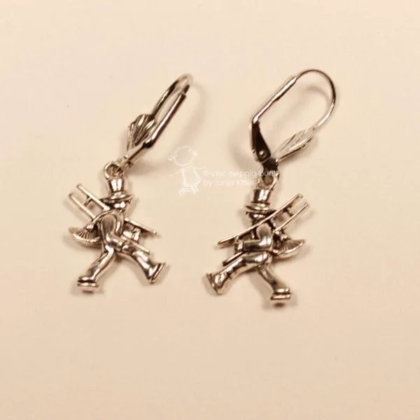 Ohrringe Schornsteinfeger - Kaminkehrer versilbert - ohrringe modeschmuck versilbert schornsteinfeger kaminkehrer