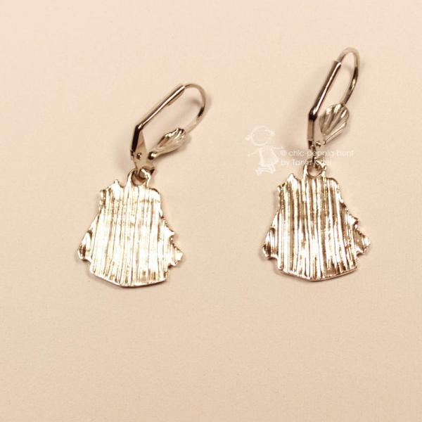 Ohrringe als Hänger Lebkuchehaus braun