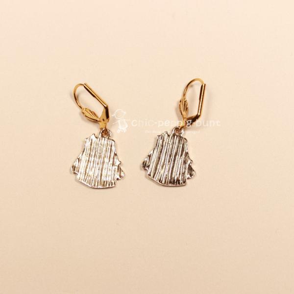 Ohrringe Weihnachten Lebkuchenhaus braun vergoldet