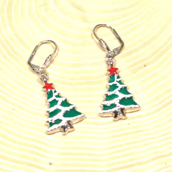 Schmuck-set Ohrringe mit Kettenanhänger Baum - ohrringe modeschmuck versilbert weihnachten baum