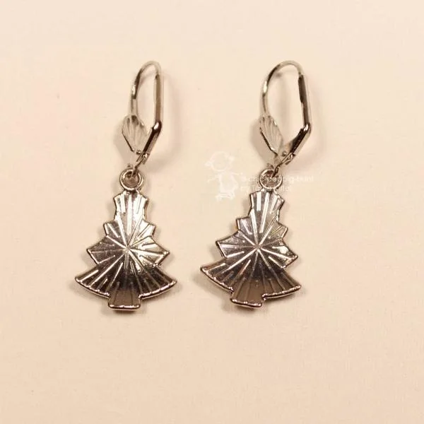 Ohrringe Baum Weihnachten versilbert Strass Steine - ohrringe modeschmuck versilbert weihnachten baum klein strass emailiert gruen