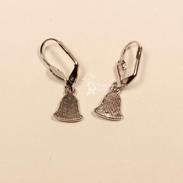 Ohrringe Glocke rot Weihnachten versilbert