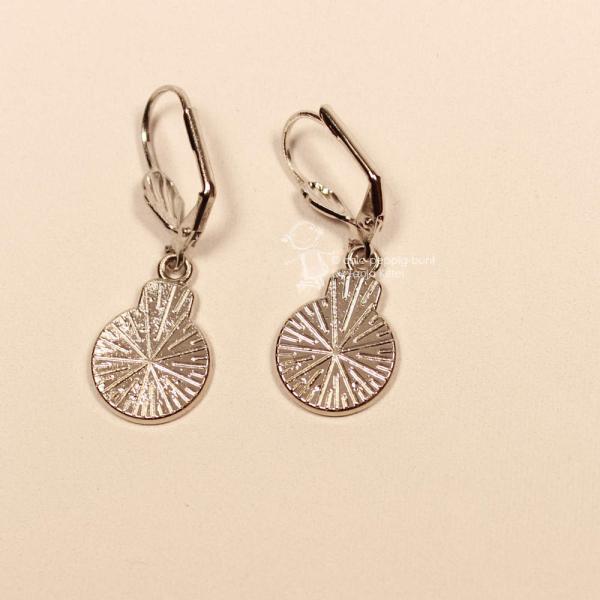 Ohrringe Christbaumkugel Weihnachten rot versilbert