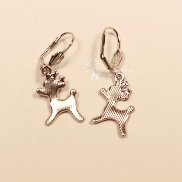 Ohrringe Rentier Weihnachten rot -weiß