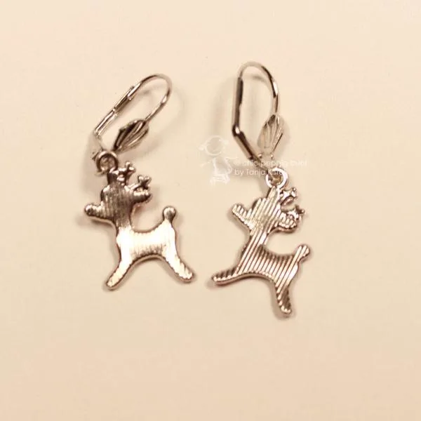 Ohrringe Rentier Weihnachten rot -weiß - ohrringe modeschmuck versilbert weihnachten renntier rot weiss