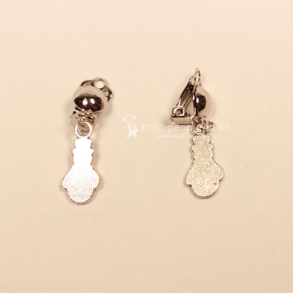 Ohrclipse Weihnachten versilbert Schneemann