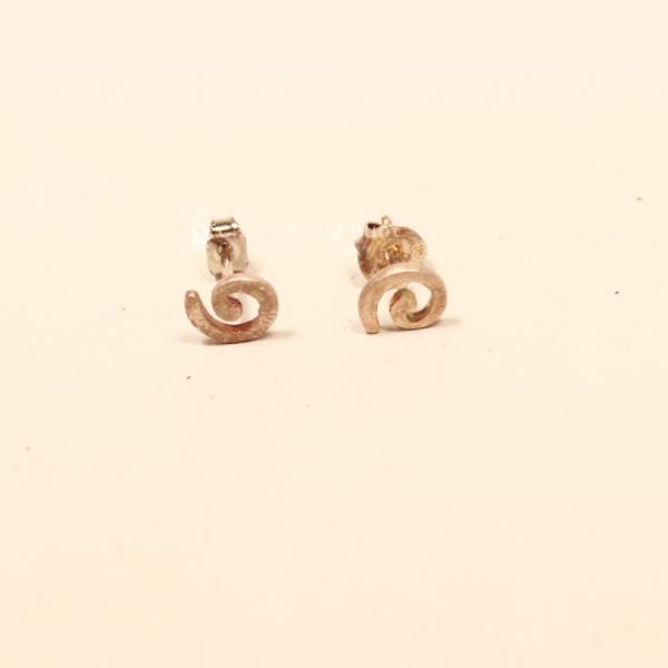 Kleine Spiral Ohrstecker Versilbert – Filigrane Mini Ohrringe