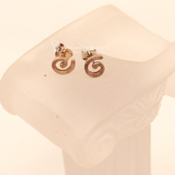 Kleine Spiral Ohrstecker Versilbert – Filigrane Mini Ohrringe