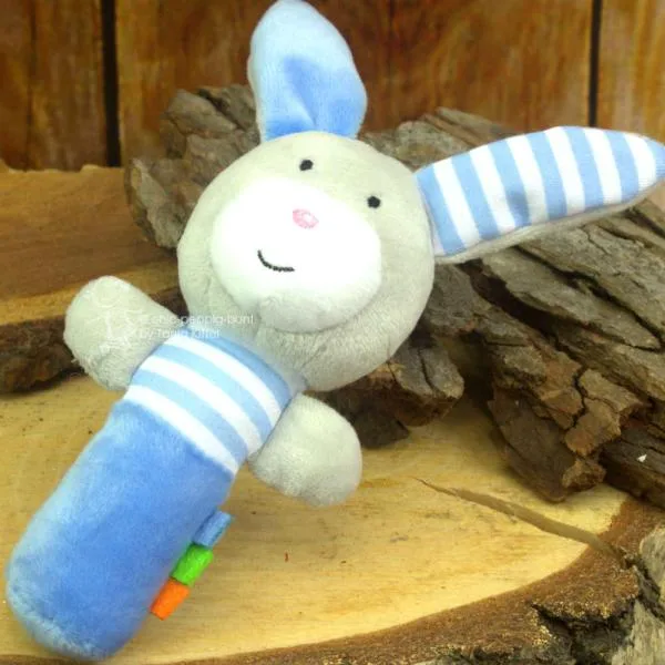 Stofftier Kuschelhase in hellblau