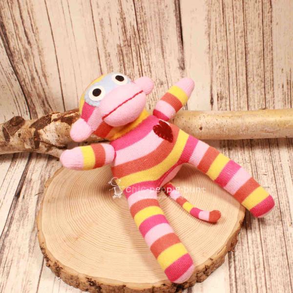 Sockenaffe Stofftier gestreift