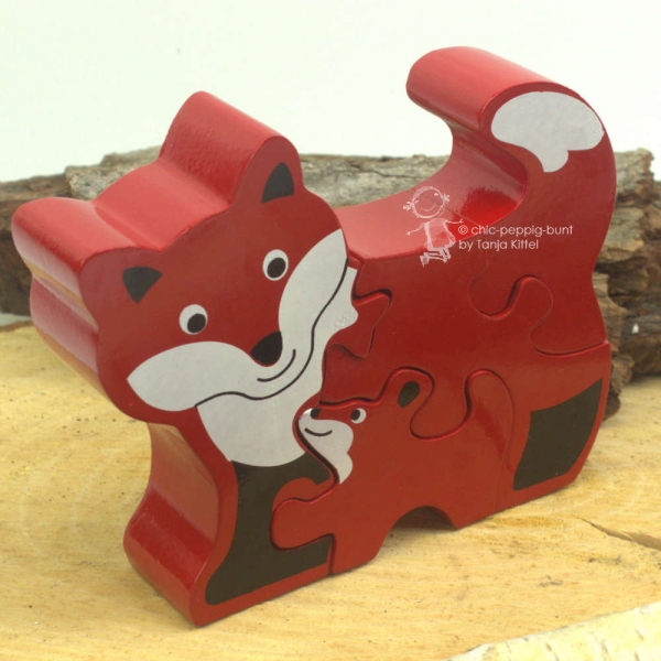 3D Puzzle kleiner Fuchs in rot