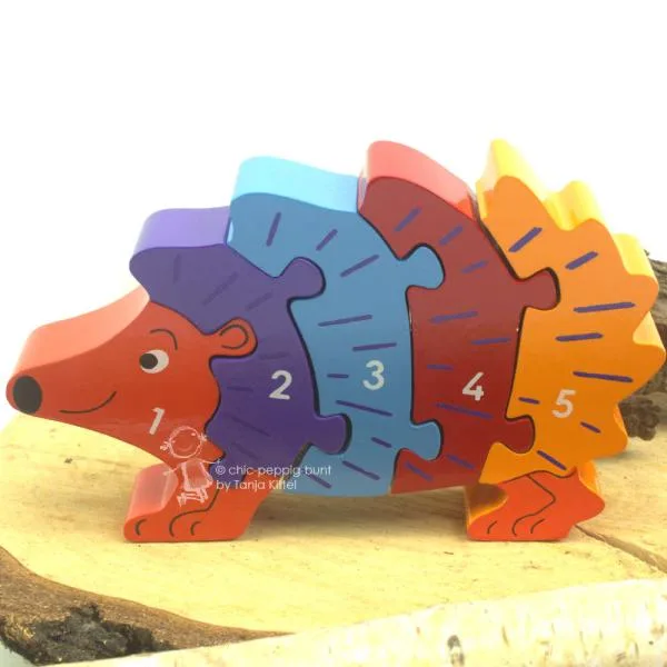 kleiner Igel als 3D HolzPuzzle