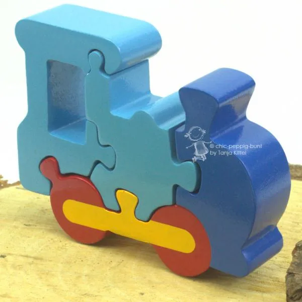 Puzzle Lok aus Holz