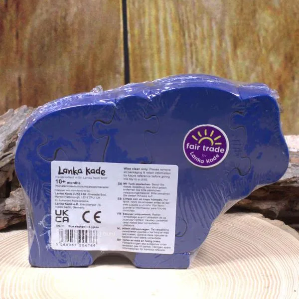 Zahlen Puzzle als bunter kleiner Elefant