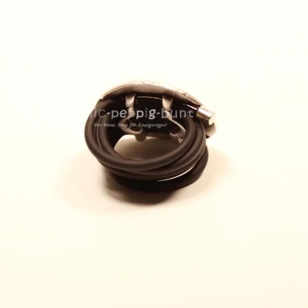 Damenring Blume des Lebens PVC Schlauch schwarz - ring damen blume des lebens versilbert kautschuk pvc band schwarz