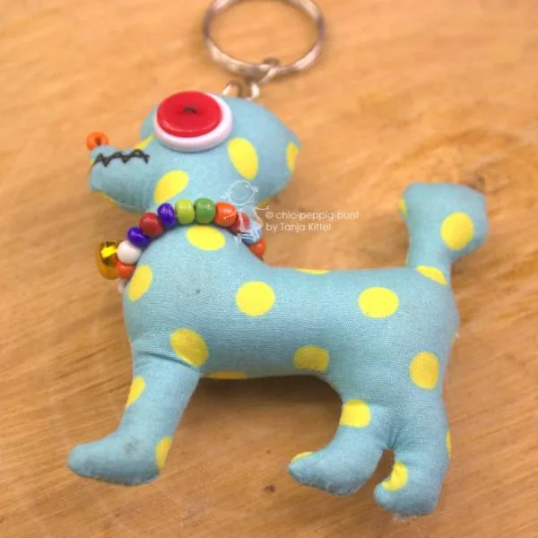 Schlüsselanhänger Monster Hund Pudel - schluesselanhaenger monster bunt hund pudel