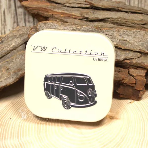 VW T1 Bus Schlüsselanhänger / Taschenbaumler rot - schluesselanhaenger vw t1 bus geschenkbox blech