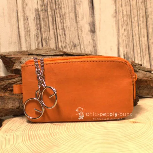 kleines Schlüsselmäppchen in orange
