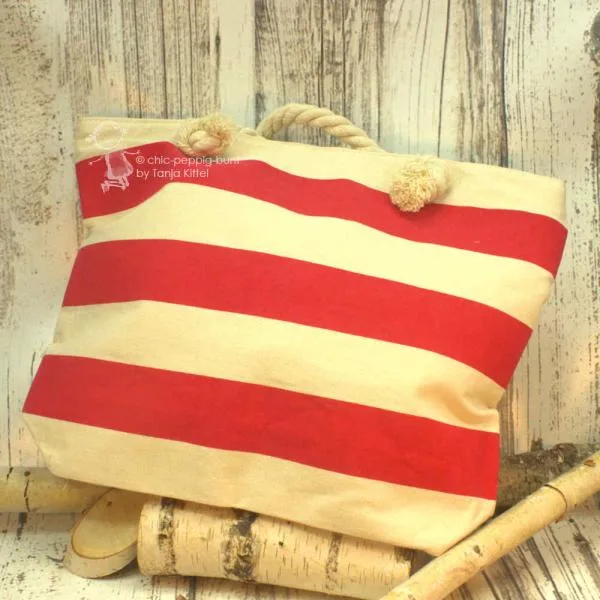 rote große Shoppertasche