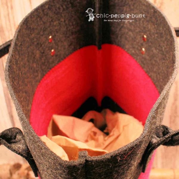 Shoppertasche XL City-Chic Filz pink