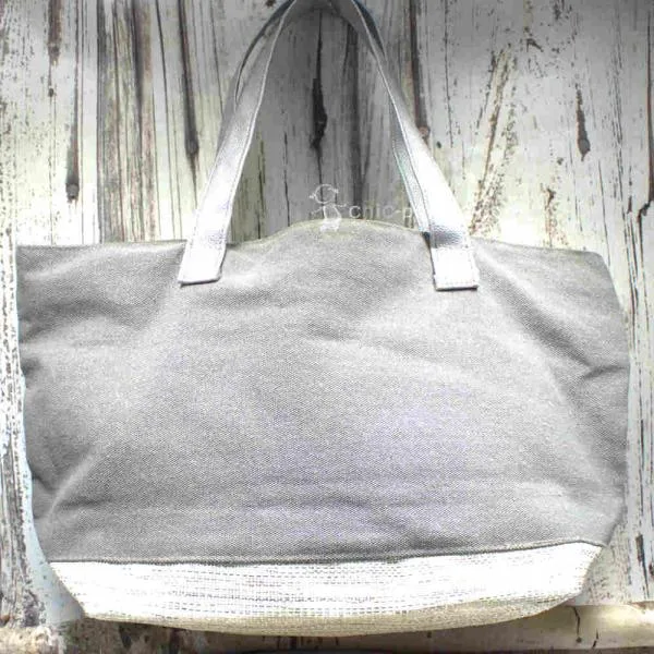 Shoppertasche gross grau Pailletten Stern silber - shopper tasche gross grau pailletten glitzer stern