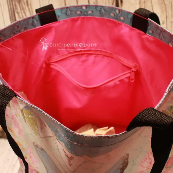 Shoppertasche gross Kunstleder mit Schmetterling türkis - shopper tasche gross kunstleder schmetterling tuerkis blumen