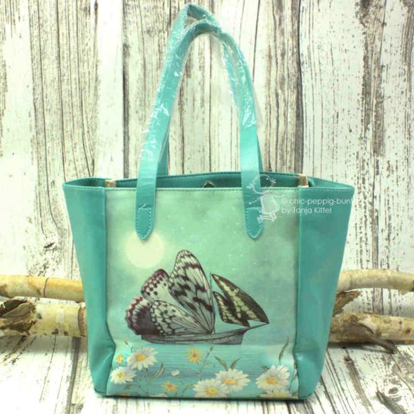 kleine Shopper Tasche hellblau