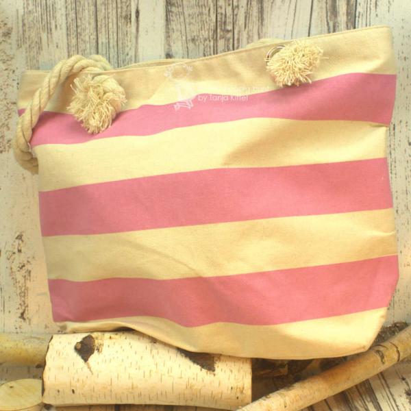 rosa gestreifte Strandtasche rosa gestreifte Strandtasche