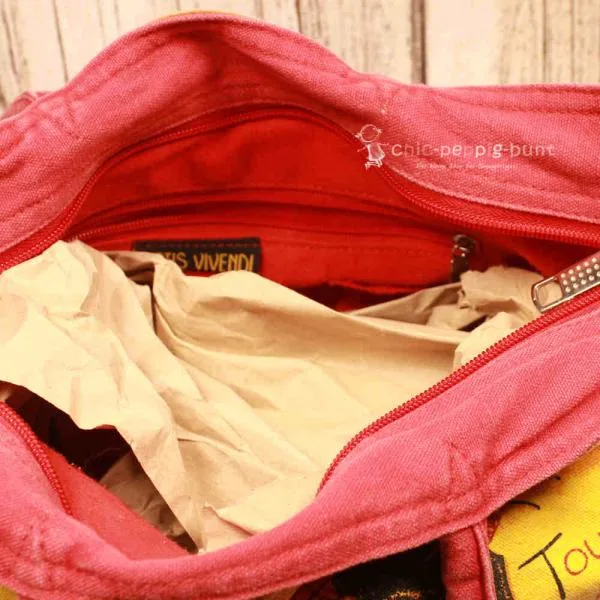 Shopper Tasche Katze mit einigen Ausbleichungen durch Sonneneinstrahlung - shopper tasche stoff klein chat noir schwarz katze rot gelb