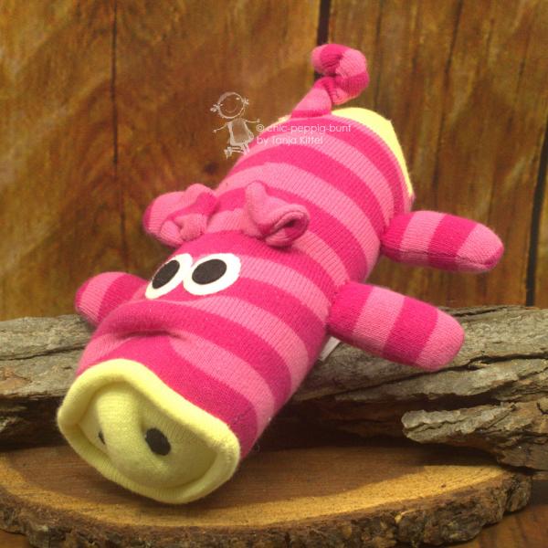 Kuschel Schweinchen rosa gestreift Kuschel Schweinchen rosa gestreift