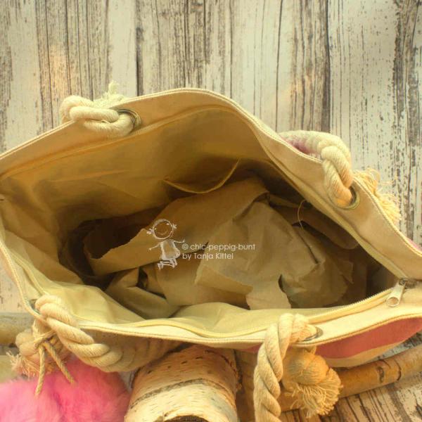 große Shoppertasche rosa gestreift große Shoppertasche rosa gestreift