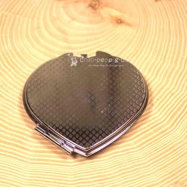 Kompakter Taschenspiegel 7x7x1cm in Herzform
