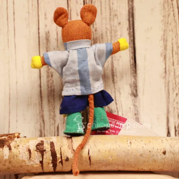 Stofftier Maus mit Hose und Hemd