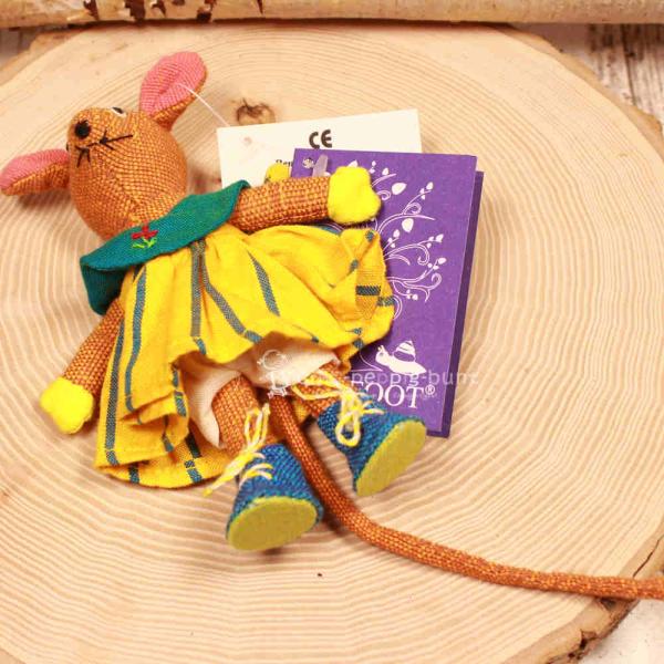 Kuscheltier genähte Maus mit Kleid
