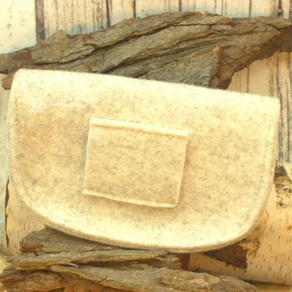 Gürteltasche filz mit Hirschhorn Knopf