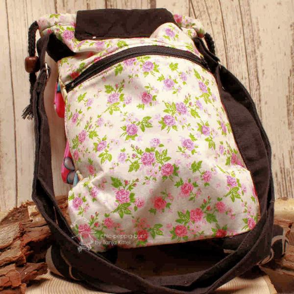 Umhängetasche Eule bunt 2 Fächer