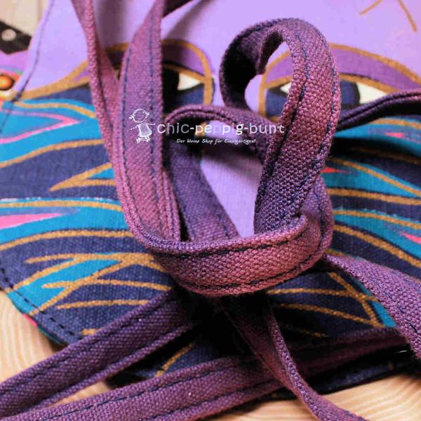 Umhängetasche Laura Burch Katzenkopf-Form lila